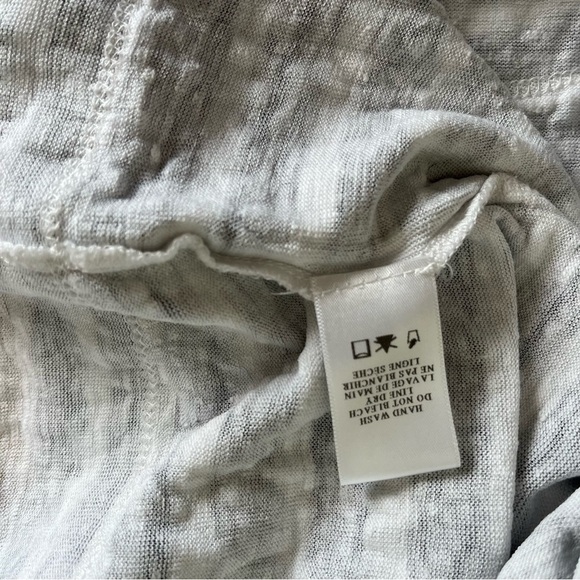 ALC sz XS Blue White Striped Tank Short Dress Cotton Linen - Picture 6 of 8